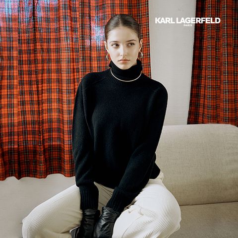 [론칭가 89,900원] 칼라거펠트 24FW 울100 터틀넥 풀오버