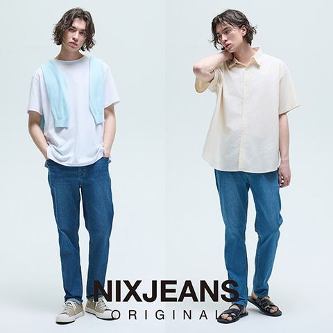 닉스 25SS 썸머 테이퍼드 남성 마블렌디드 데님 2종