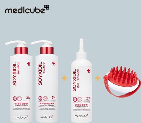 탈모기능성 소이시딜샴푸2+트리트먼트1+샴푸브러쉬1