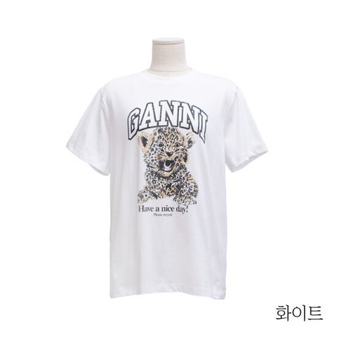 가니 베이직 레오파드 티셔츠(T4124)