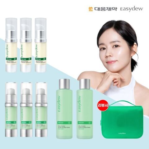 대웅제약 이지듀 한가인 기미앰플 15ml*3_기미앰플 시카15ml*3+시카토너 130ml*2+트래블백*1(리뷰시)