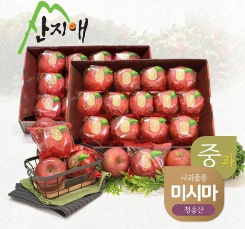 산지애 사과 6kg (3kg*2박스) / 총 22~28과(중과)