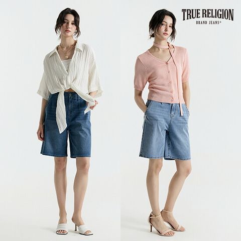 트루릴리전 25SS 여성 쿨맥스® 하프 데님팬츠 2종