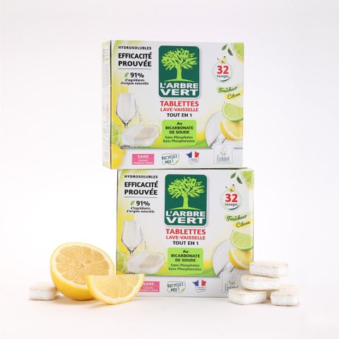 라브르베르 식기세척기 전용세제 올인원 타블렛 (레몬) 2개