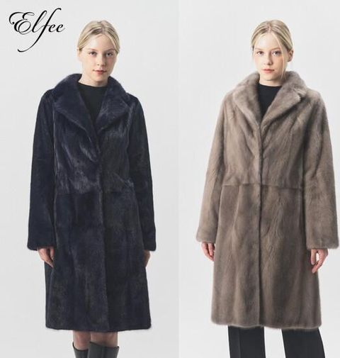 ■엘페 풀스킨 휘메일 밍크 롱코트_유색_EC13