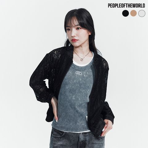 [수정샵]  시어 레이스 블루종