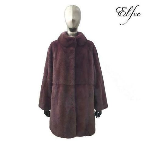 [카드 5%할인]☆역시즌 특가☆  진도 엘페 휘메일 풀스킨 스탠카라  롱 밍크 코트 - 애쉬퍼플(EC05)