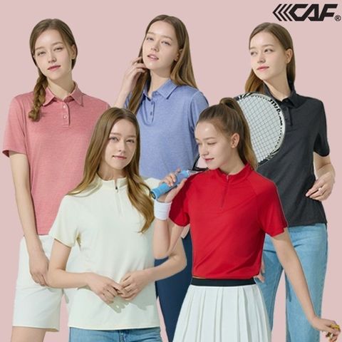 르까프 25SS 초특가! 냉감 티셔츠 5종, 여성 (반집업 2종+카라티 3종)