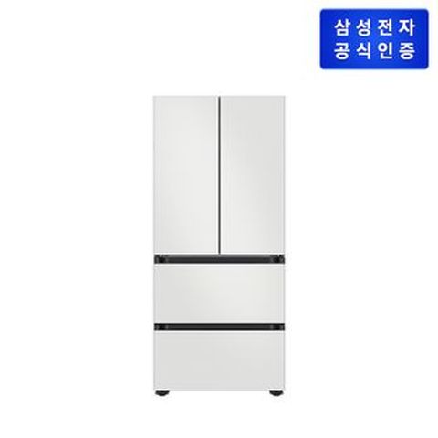 삼성 BESPOKE AI 김치플러스 4도어 키친핏 420L(AI 정온 모드)/RQ42DB94R2AP(에센셜 화이트+에센셜 베이지)