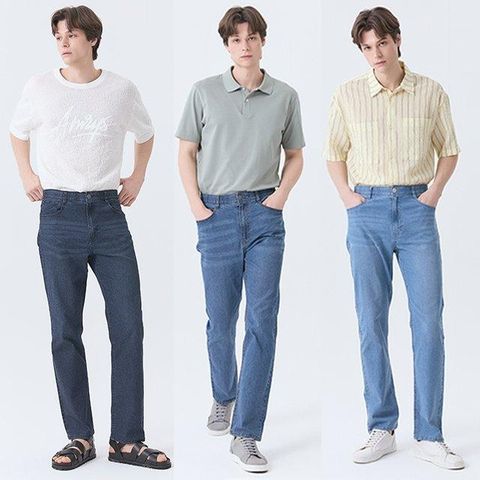 25SS 뱅뱅 여름 남성 라이크라 스트레이트핏 데님 3종