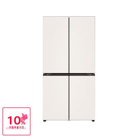 [1등급] LG 디오스 오브제 냉장고 4도어 글라스 870L [H875GBB011/H875GGA011]