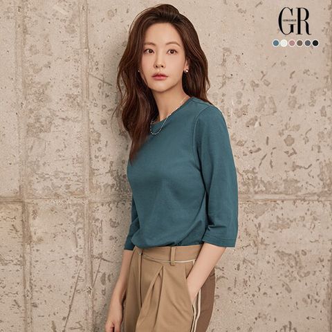 ○25FW 퓨어코튼100 7부 티블라우스 6종
