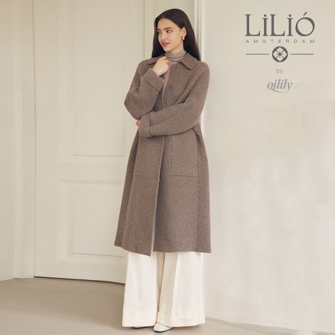 by 오일릴리 25FW 폭스 울 블렌디드 롱코트