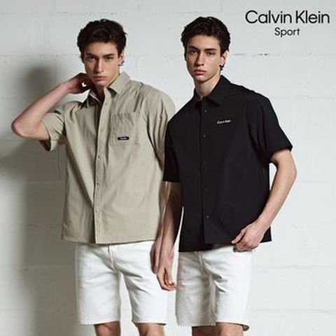 CK스포츠 25SS 남성 우븐 반팔 셔캣 2종