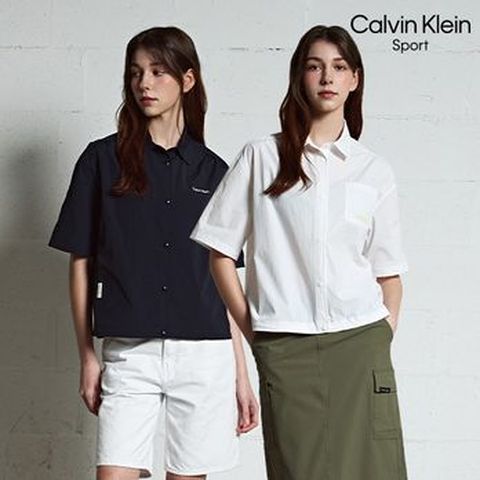 CK스포츠 25SS 여성 우븐 반팔 셔캣 2종