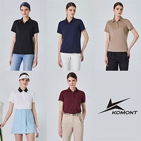 코몽트 여성 니트카라 반팔티 5종