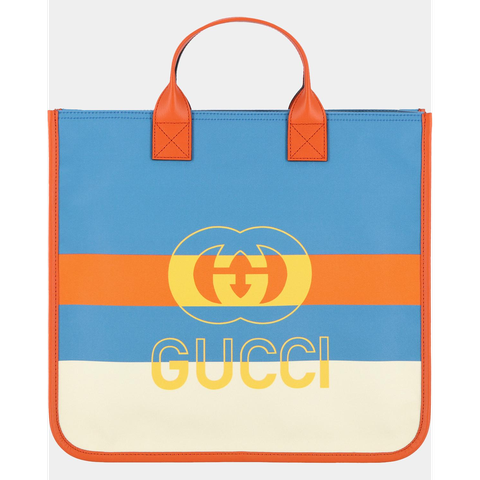 구찌 GG 웹 인터로킹 스퀘어 토트백