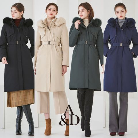 [A&D]25FW 사가폭스 밍크카라 래빗코트 1종