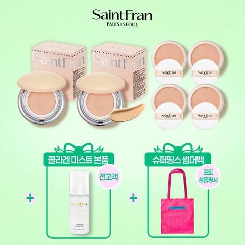 [더블구성 패키지]스킨 트리트먼트 피치 본품 2개+리필 4개+[전고객]콜라겐미스트