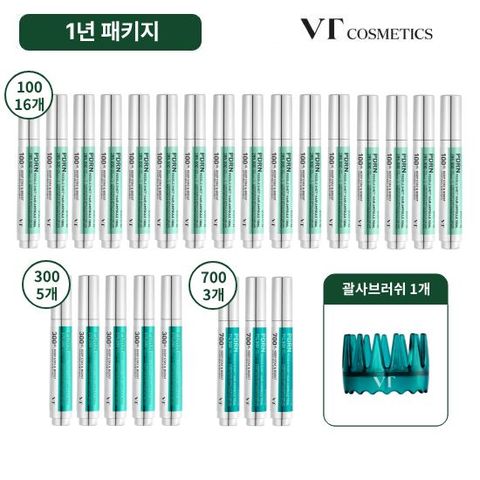 ★1년관리분] VT PDRN리들샷 두피앰플 재구매패키지+마사저