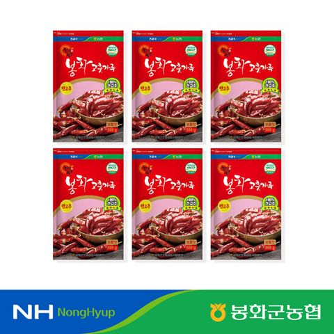 [2025년산 햇고추] 농협 봉화 고춧가루 3kg 세트 (500g x 6팩)