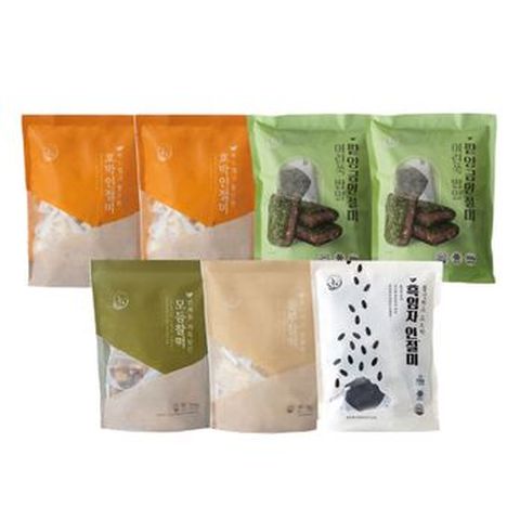 창억모둠떡 5종 7봉/총 70개(호박인절미X2+쑥밥알팥앙금인절미X2+흑임자인절미+모듬찰떡+동부찰떡)