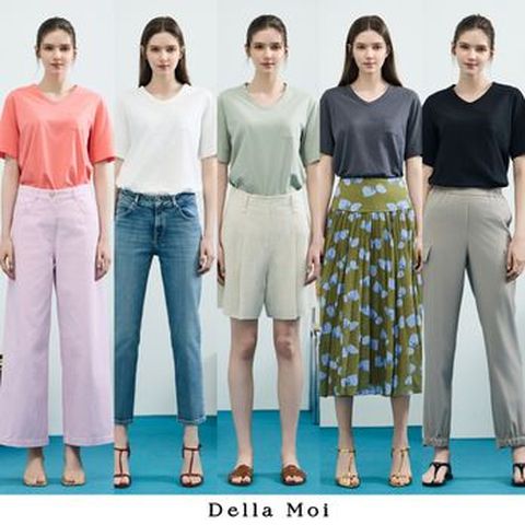 델라모아 오가닉코튼 여성티 5종