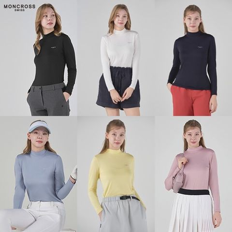 [쇼핑엔티 독점]몽크로스 25SS 기능성 에어쿨핏 티셔츠 6종 세트, 여성