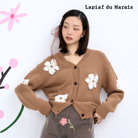 라삐아프 샬롯에디션 25FW 튜브얀 플라워 인타샤 가디건 1종