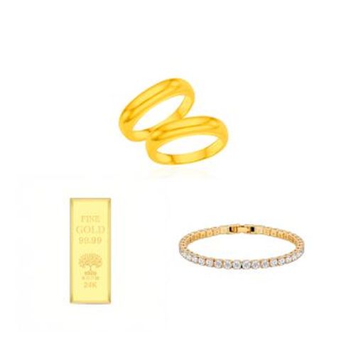 (방송에서만) 한국금자산관리 KGAM 24K 순금 24K 볼륨 더블반지+추가