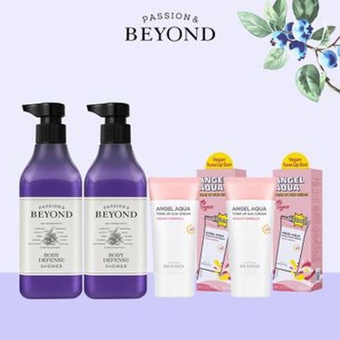 비욘드 바디 디펜스 샤워젤450mlX2+엔젤 아쿠아 톤업선 50mlX2