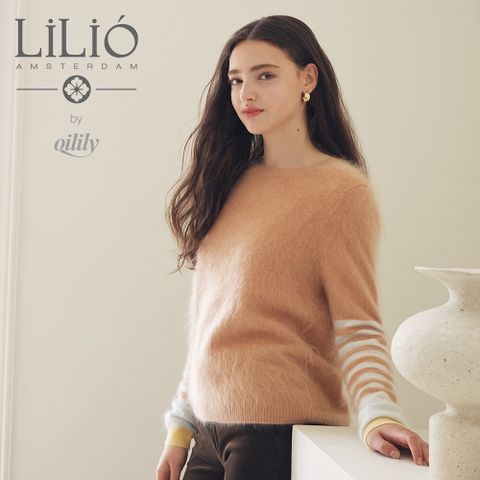 by 오일릴리 25FW 캐시미어100 스트라이프 긴팔 니트