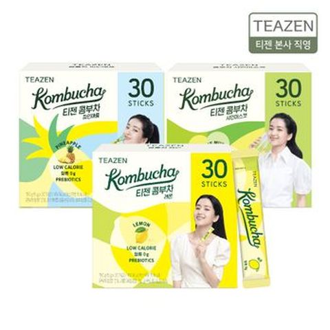 티젠 콤부차 인기3종 혼합 30스틱X3박스(레몬/샤인머스캣/파인애플)