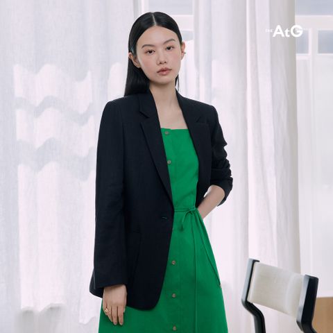 더엣지 25SS 프렌치린넨 혼방 싱글 자켓