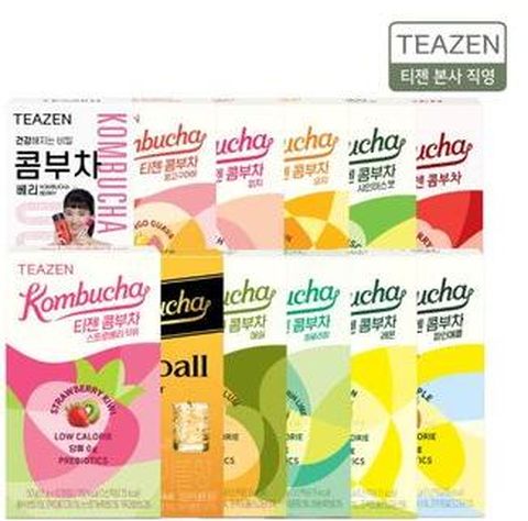 티젠 콤부차 인기 12종 혼합 120스틱(레몬/매실/파인 포함 12가지맛)