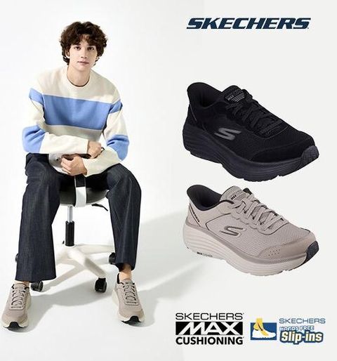 스케쳐스 25FW 남성 맥스쿠셔닝 슬립인스 워킹화