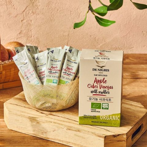 (M)[데니그리스] 이탈리아 유기농 애플사이다비니거 사과식초 스틱(2박스, 박스당 15ml X 20개)