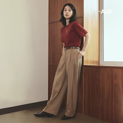 더엣지 25FW 울혼방 투턱 팬츠