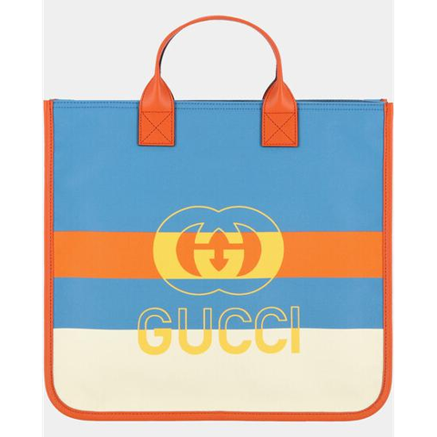 [구찌] GG 웹 인터로킹 스퀘어 토트백