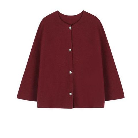 ◎25FW 울 블렌딩 판초 케이프 가디건