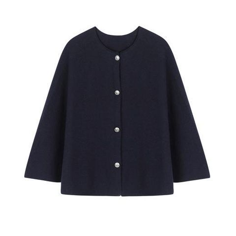 ○25FW 울 블렌딩 판초 케이프 가디건