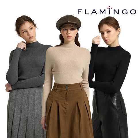 [방송중에만][후라밍고] PRE-FALL 울 캐시미어 블렌딩 홀가먼트 하프넥 코지 니트 3종