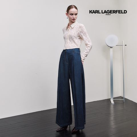 칼라거펠트 25FW 사이드 플리츠 데님팬츠