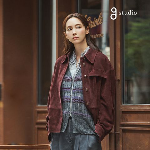 지스튜디오 25FW 캐시미어울혼방 뉴옴브레 가디건