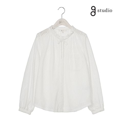지스튜디오 25FW 레이스 크로쉐 블라우스