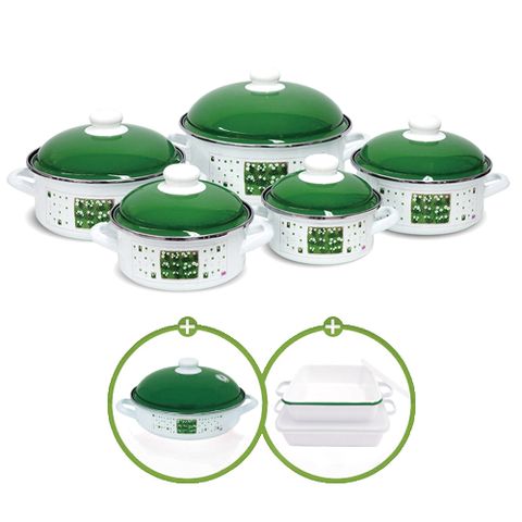 [CJ단독]ELO 글뤽스블룸 IH 법랑냄비 풀세트