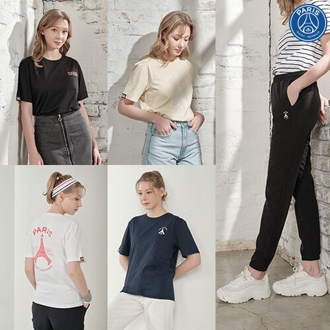 PSG 여성 티셔츠 4종 + 팬츠 1종
