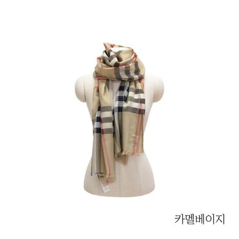 버버리 라이트 울 실크 스카프