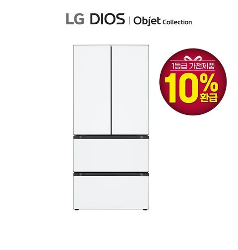 LG 오브제 김치톡톡 메탈 1등급 4도어 491L Z494MQQ151S