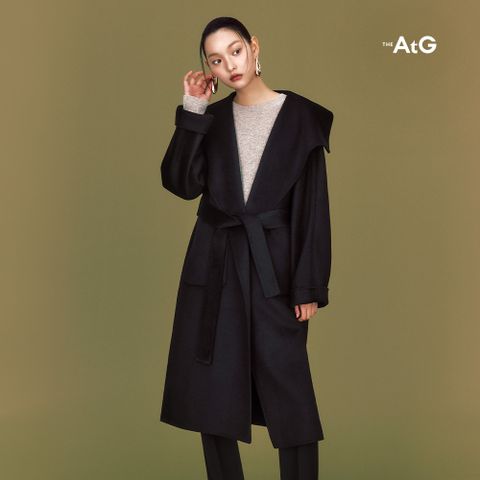 [최초가169,000원]더엣지 울혼방 핸드메이드 숄카라 코트